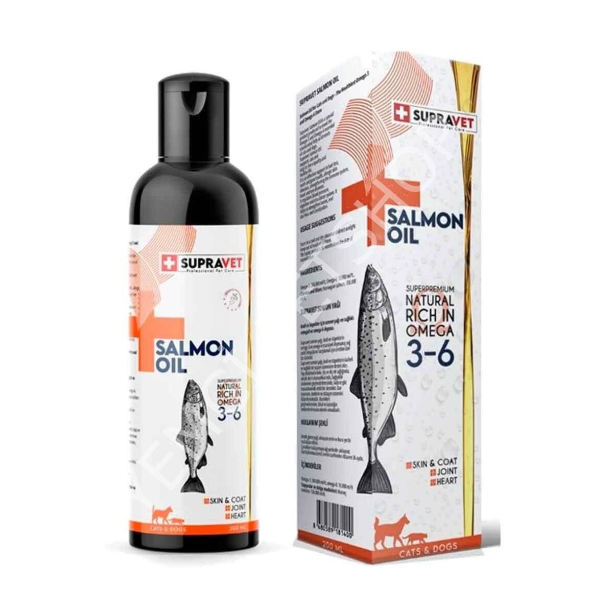Supravet Salmon Oil Kedi ve Köpek İçin Doğal Norveç Somon Yağı 200 ML