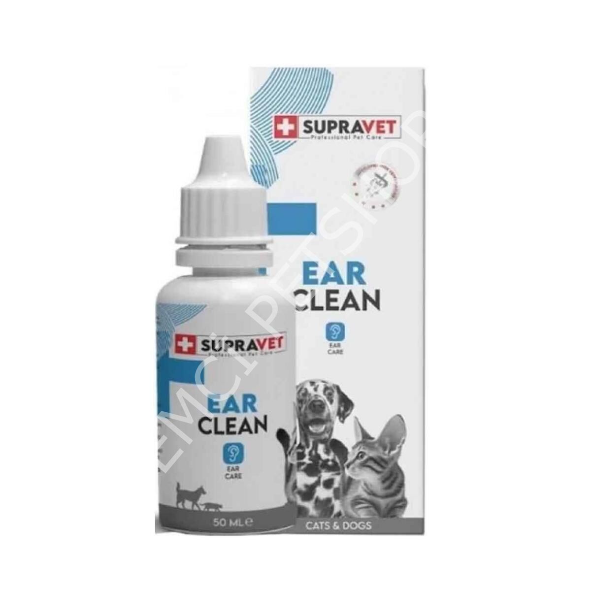 Supravet Ear Clean Kedi ve Köpek Kulak Temizleme Solüsyonu 50 ml