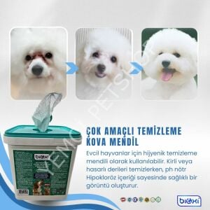 BİOXİ EVCİL EVCİL HAYVAN TEMİZLEME MENDİLİ 300 ADET