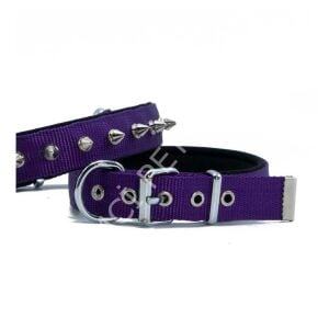 DOGGİE KONFOR DOKUMA ÇİVİLİ BOYUN TASMASI MOR 2,5X37-45CM