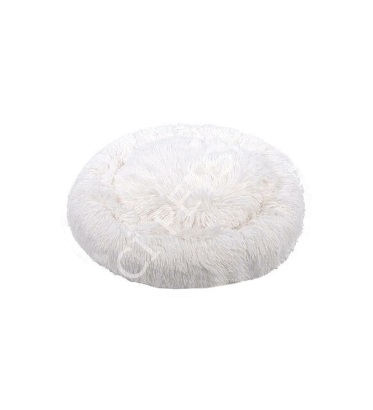 PET BOSS POFUDUK KEDİ KÖPEKLER İÇİN PELUŞ YATAK BEJ MEDİUM  70 CM