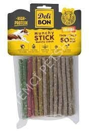 DELİBON DERİ MUNCHY ÇUBUK İNCE BOY 50 Lİ PAKET KARIŞIK RENK İNCEX50AD.