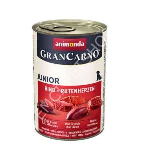 Animonda Gran Carno Sığır Etli ve Hindi Yürekli Yavru Köpek Konservesi 400gr
