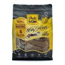 DELİBON DERİ PRES KEMİK 12CM S BOY 25Lİ TORBA NATUREL 12CMX25AD.