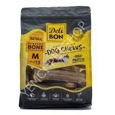 DELİBON DERİ PRES KEMİK 15CM M BOY 12Lİ TORBA NATUREL 15CMX12AD.