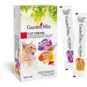 GARDEN MİX KEDİ ÖDÜL KREMASI SOMONLU ÖRDEKLİ XXL 24 X 15 GR