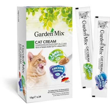 GARDEN MİX KEDİ ÖDÜL KREMASI TAVUKLU KUZULU  XXL 24 X 15 GR