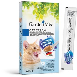 GARDEN MİX KEDİ ÖDÜL KREMASI TAVUK TAURİN 5 X 15 GR