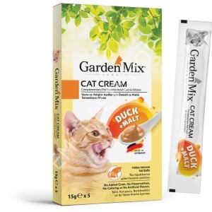 GARDEN MİX KEDİ ÖDÜL KREMASI ÖRDEKLİ MALT  5 X 15 GR