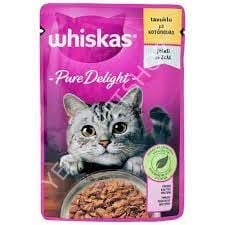 Whiskas Pouch Pure Delight Jöle İçinde Tavuklu Yetişkin Kedi Konservesi 85gr