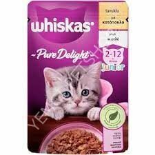 Whiskas Pouch Pure Delight Jöle İçinde Tavuklu Yavru Kedi Konservesi 85gr