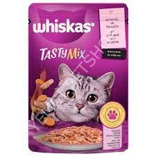 Whiskas Pouch TastyMix Sos İçinde Somonlu ve Havuçlu Yetişkin Kedi Konservesi 85gr