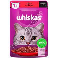 Whiskas Pouch Sos İçinde Sığır Etli Yetişkin Kedi Konservesi 85gr