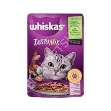 Whiskas Pouch TastyMix Sos İçinde Kuzulu Tavuklu ve Havuçlu Yetişkin Kedi Konservesi 85gr