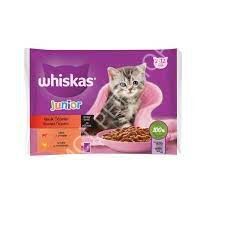 Whiskas Pouch Sos İçinde Sığırlı ve Tavuklu Yavru Kedi Konservesi 85gr (4'lü)