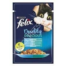 Felix Pouch Doubly Delicious Somon ve Sardalyalı Yaş Kedi Maması 85 Gr
