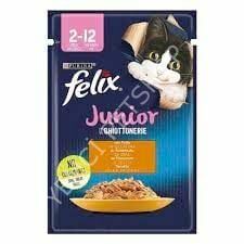 Felix Junior Yavru Tavuk Etli Kedi Yaş Mama 85 Gr