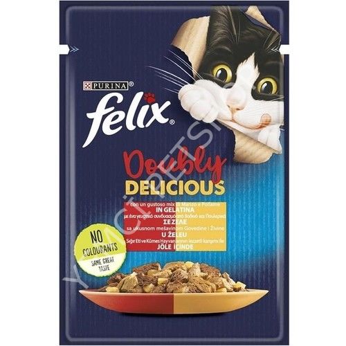 Purina Felix Sığır Etli ve Kümes Hayvanlı Kedi Pouch 85 gr