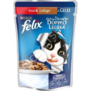 Purina Felix Sığır Etli ve Kümes Hayvanlı Kedi Pouch 85 gr