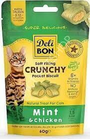 DELİBON CHRUNCHY İÇİ DOLGULU ÖDÜL BİSKÜVİSİ TAVUKLU VE NANELİ 60GR