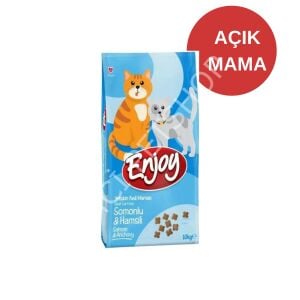 AÇIK ENJOY  SOMONLU HAMSİLİ YETİŞKİN  KEDİ MAMASI 012