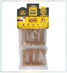 DELİBON DERİ PRES KEMİK 7CM XS BOY 8Lİ PAKET NATUREL 7CMX8AD.