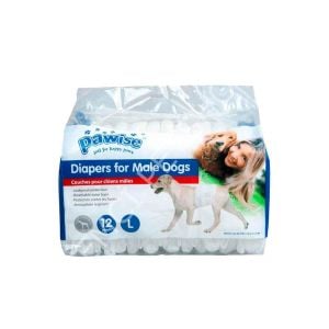 Pawise Erkek Köpek Çiş Bezi Beyaz 60-80 Cm L 12 Adet