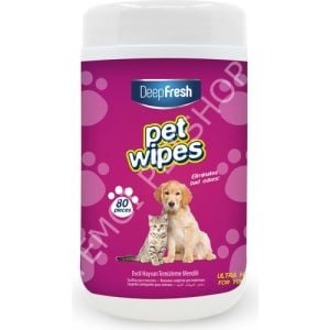 DEEP FRES EVCİL HAYVAN TEMİZLİK MENDİLİ 80 Lİ