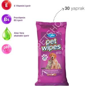 DEEP FRESH EVCİL HAYVAN TEMİZLİK MENDİLİ 30 LU