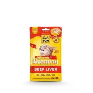 DELİBON CREAMY ÖDÜL MAMASI DANA CİĞERLİ 15GR 5Lİ PAKET