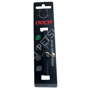 DOCA LASTİKLİ KEDİ BOYUN TASMASI 1.2*18-38 CM SİYAH