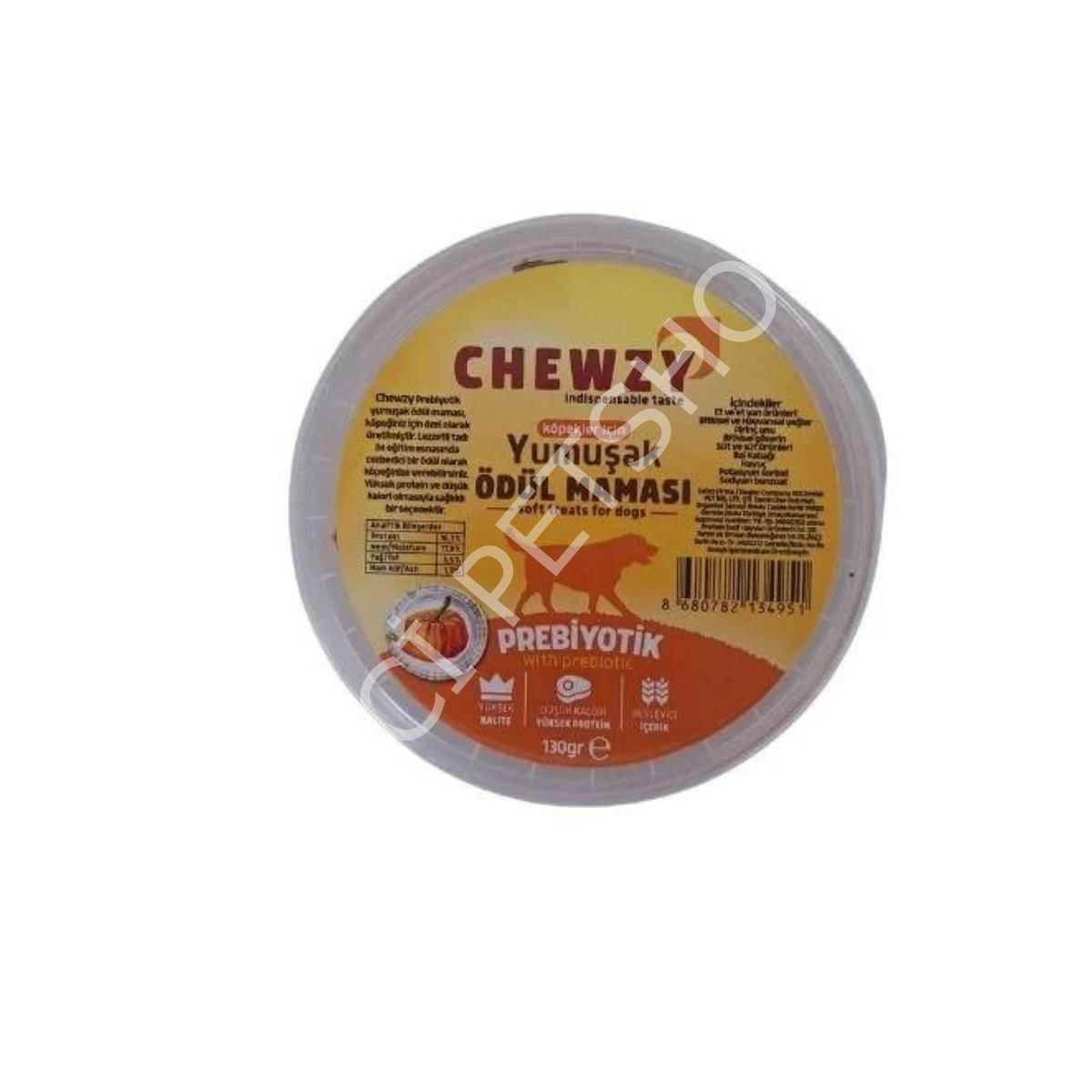 Chewzy Prebiyotik Yumuşak Köpek Ödül Maması 130 Gr