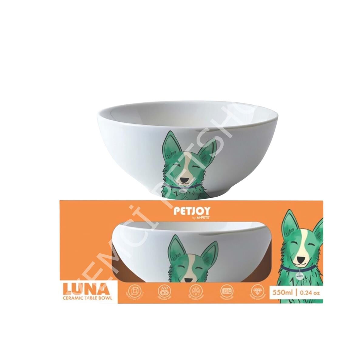 M-PETS LUNA SERAMİK MAMA KABI 550ML
