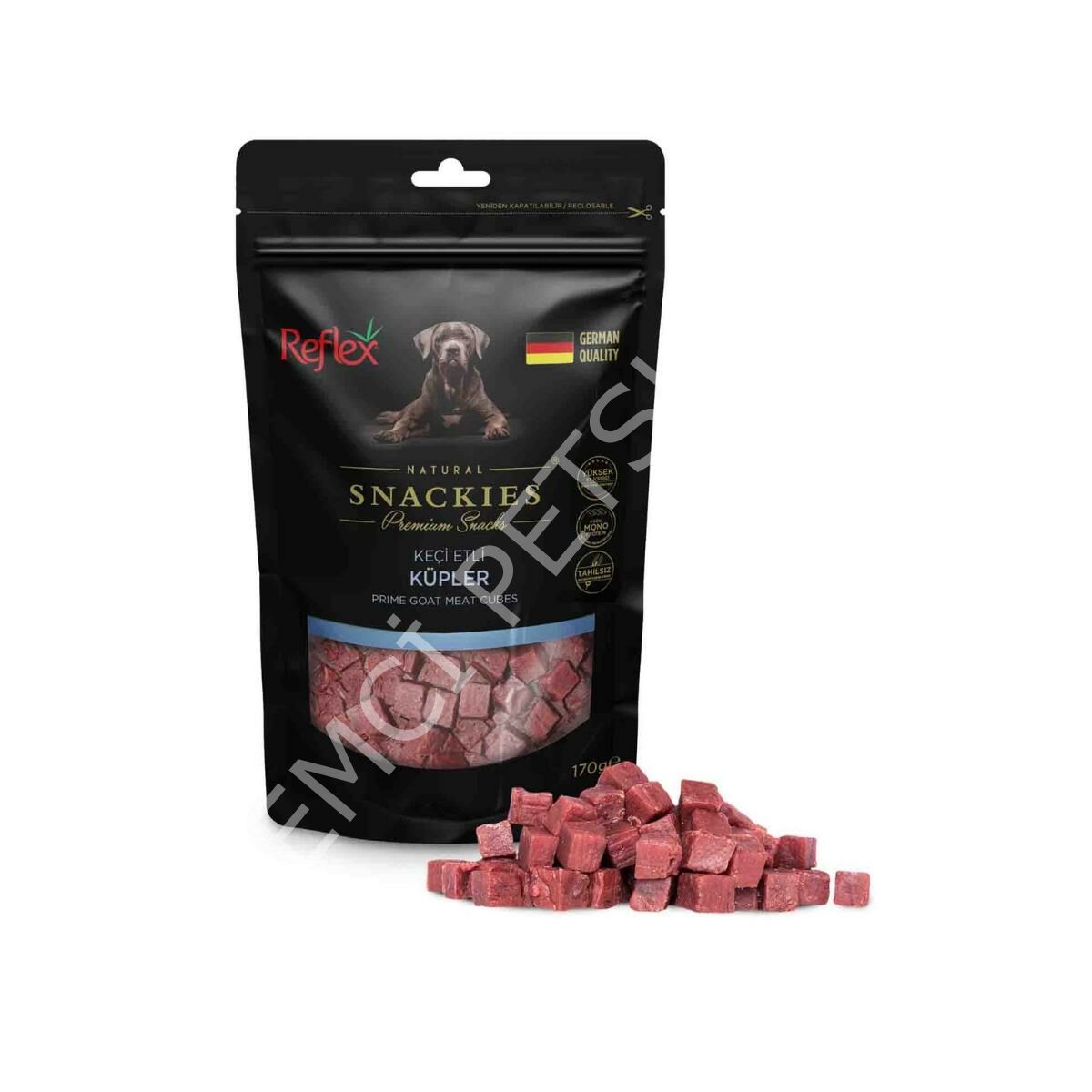 Reflex Snackies Keçi Etli Küpler Köpek Ödül Maması 170gr
