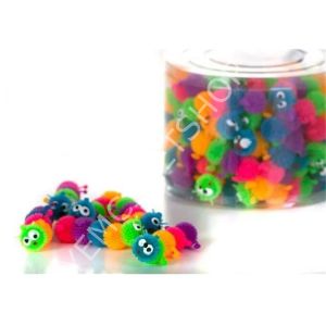 Yemcipetshop 6.3 Cm Silikon Tırtıl  1 Adet