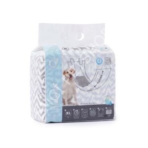 M-PETS DIAPERS ERKEK KÖPEKLER İÇİN KÜLOT (XL) 12Lİ