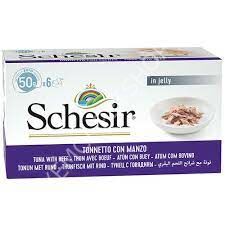 Schesir Multipack Biftekli Konserve Kedi Maması 6 X 50 GR