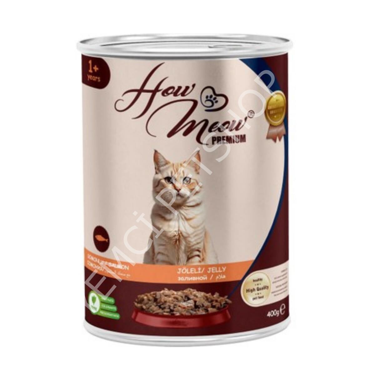 How Meow Somonlu Jöleli Parça Etli Yetişkin Kedi Konservesi 400 Gr