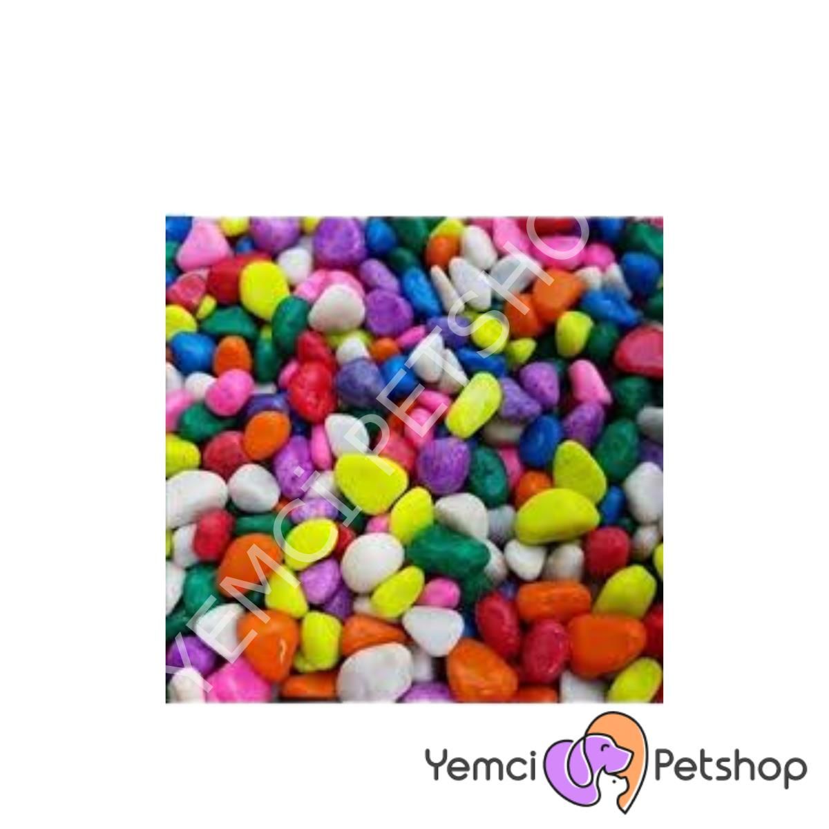 RENKLİ AKVARYUM TAŞI 350 GR
