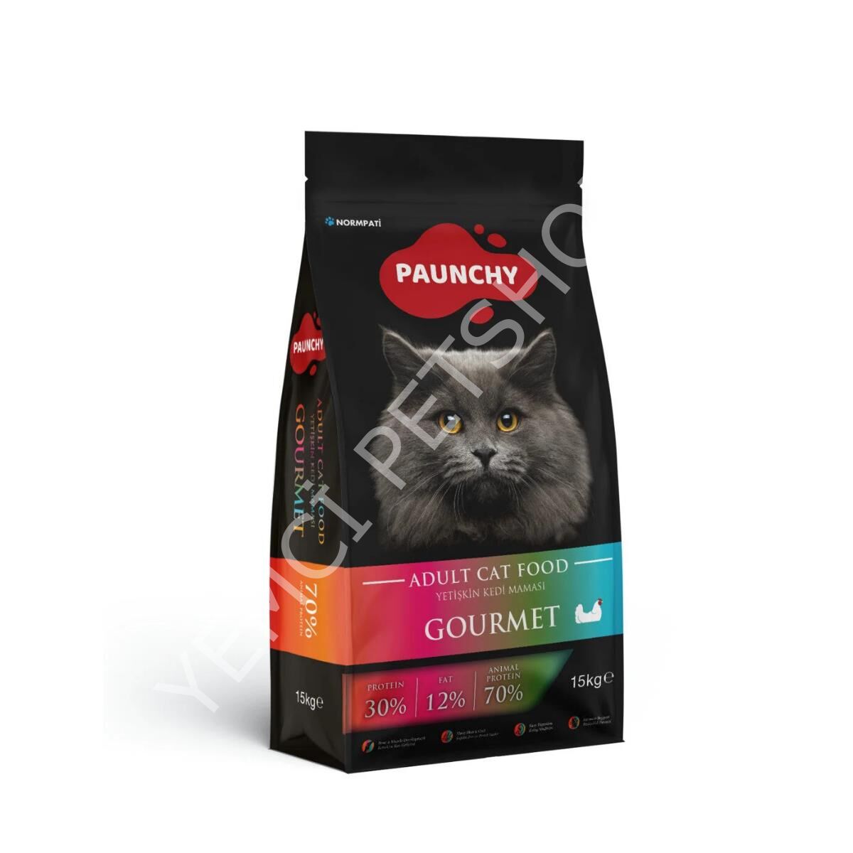 Paunchy Gourmet Tavuk Etli Kedi Maması 15 Kg