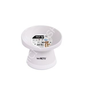 M-Pets Tiltd Seramik Kedi ve Köpek Mama ve Su Kabı 150ml (Beyaz)