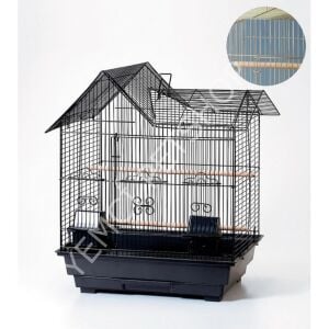 Sultan Cennet Sevda Papağanları İçin Gold Çin Evi 47X36X58