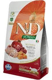 N&D Nd Pumpkin Tahılsız Bıldırcın Etli Bal Kabaklı Ve Narlı Kısırlaştırılmış Kedi Maması 1.5 Kg