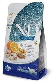 N&D Ocean Düşük Tahıllı Morina Balıklı ve Portakallı 1.5 kg Yetişkin Kedi Maması