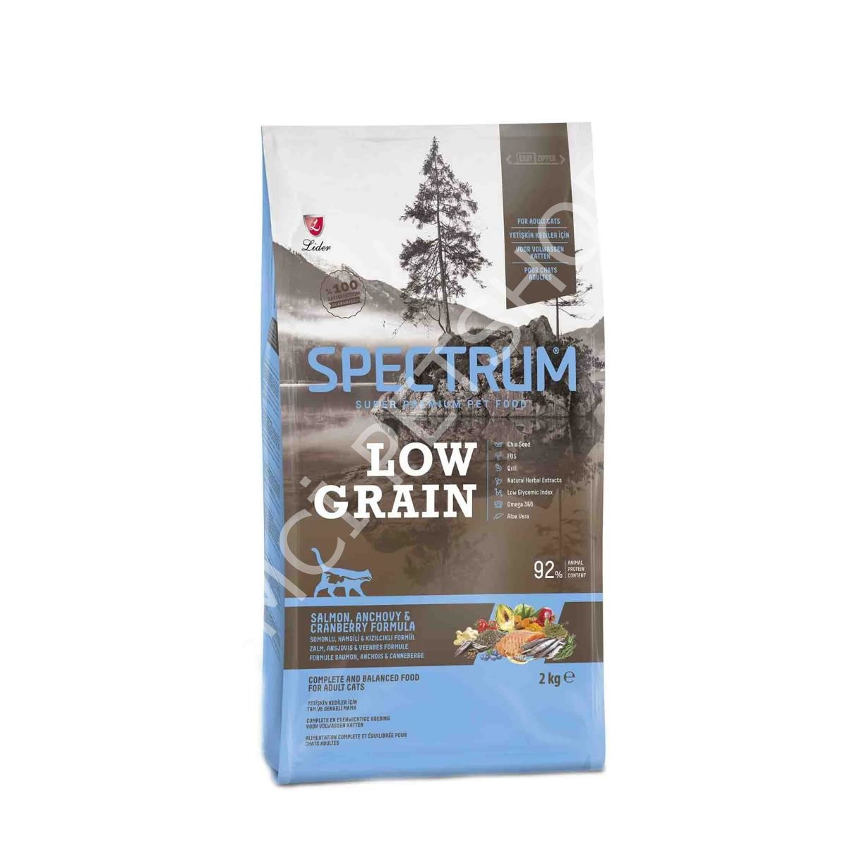 Spectrum Düşük Tahıllı Somon Hamsi ve Kızılcıklı Yetişkin Kedi Maması 2kg