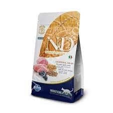 N&D Düşük Tahıllı Kuzu Etli ve Yaban Mersinli 1.5 kg Yetişkin Kuru Kedi Maması