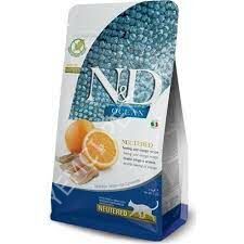 N&D Ocean Ringa Balıklı ve Portakallı 1.5 kg Kısırlaştırılmış Yetişkin Kedi Maması
