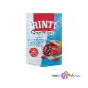 Rinti Sığır Etli Tavuk Yürekli Gerçek Et Tamamlayıcı Köpek Yaş Maması 400 Gr