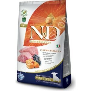 N&D Pumpkin Kuzu Etli Balkabaklı ve Yaban Mersinli 2.5 kg Küçük Irk Yavru Köpek Maması