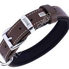 DOGGİE KONFOR DERİ KEMİK DESENLİ BOYUN TASMASI KAHVE 2X35-40CM